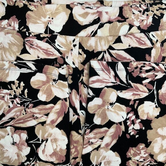 Belle‎ Kim Gravel Pique Fresh Picked Capri Large Black Floral A639670 - Picture 7 of 8
